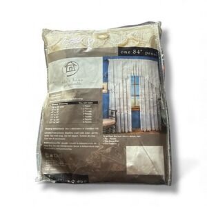 Whole‎ Home 84 inch Lace Embroidered Window Curtain Panel Ivory Polyester NEW